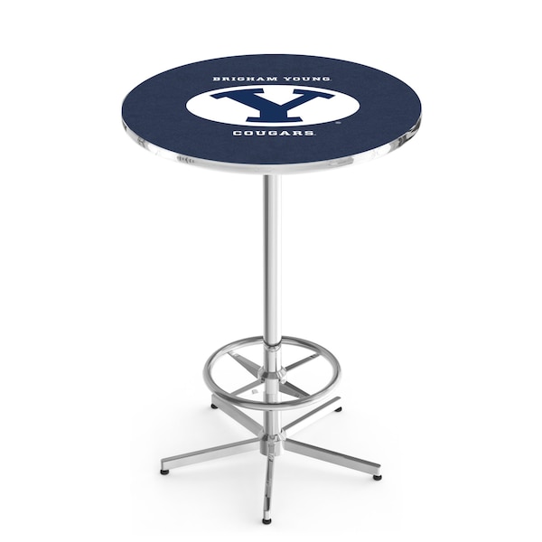 42" Chrome Brigham Young Pub Table
